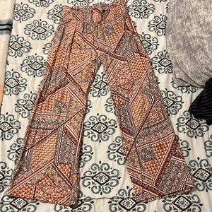 Colorful pattern pants bootcut